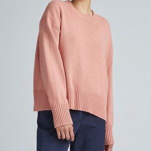 Everlane organic cotton crewneck sweater pink
